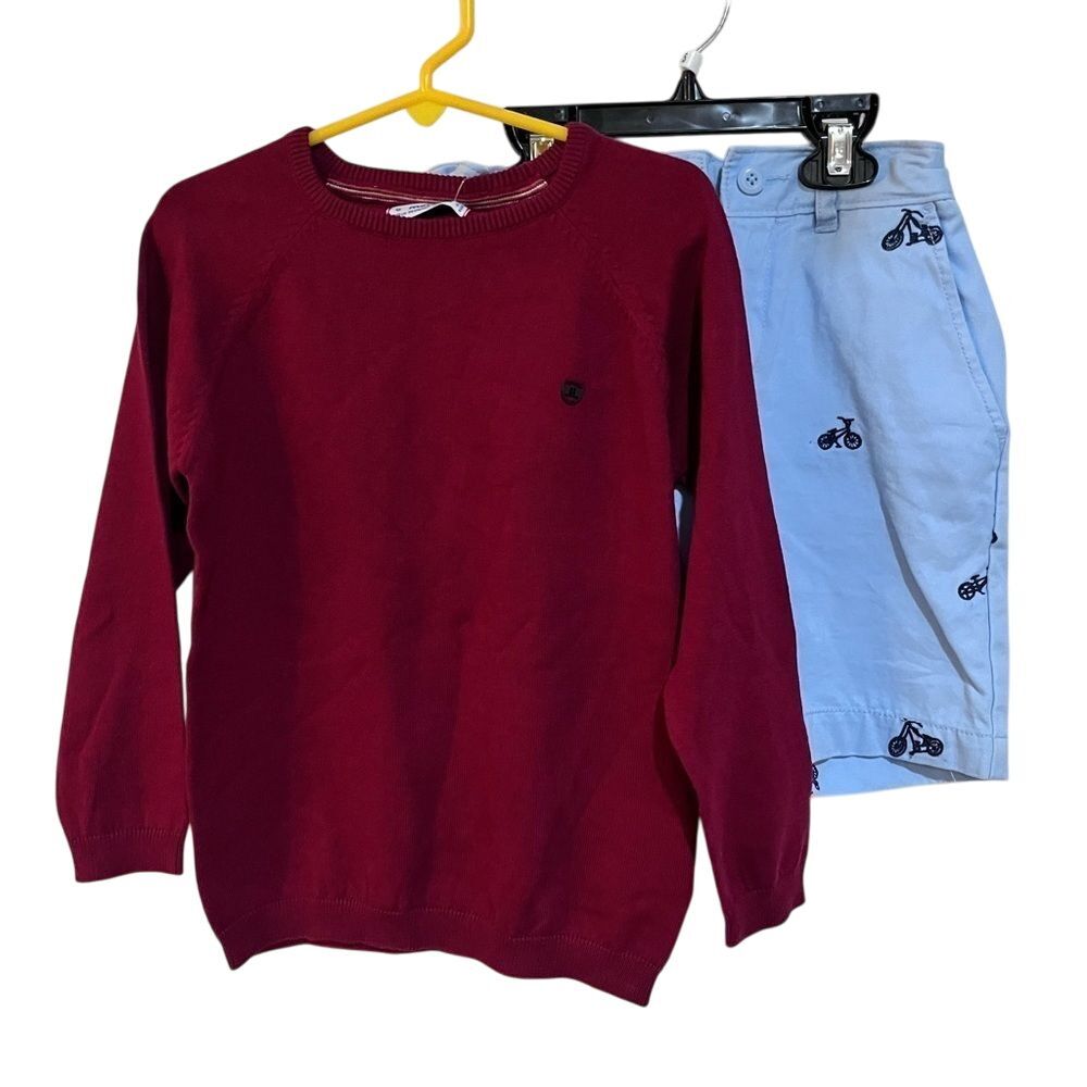 Hanna Anderson/Mayoral‎ Boys 5/6 Sweater and Shorts Bundle